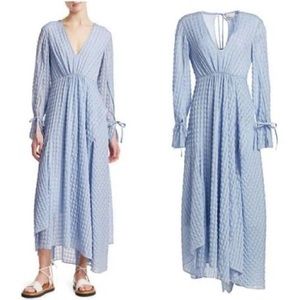 Phillip Lim Flared Maxi Dress Oxford Blue $695 retail